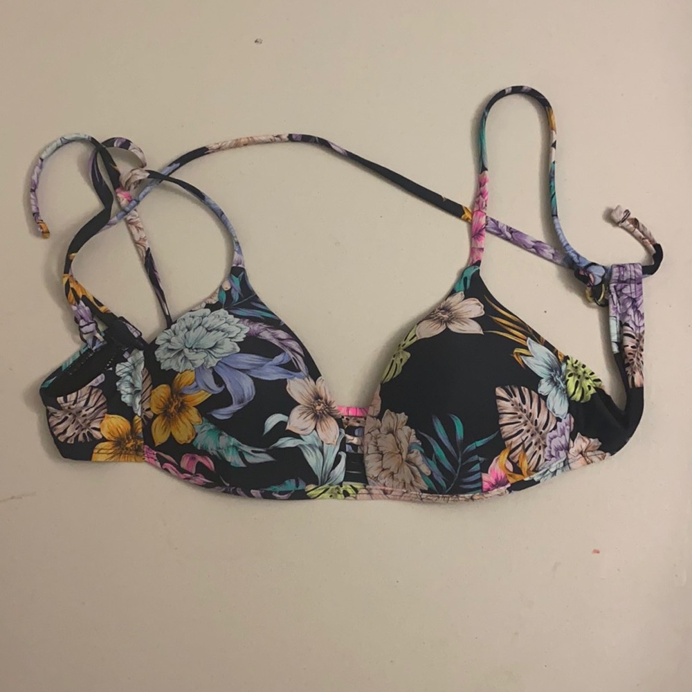 Multicolor bikini top with push-up